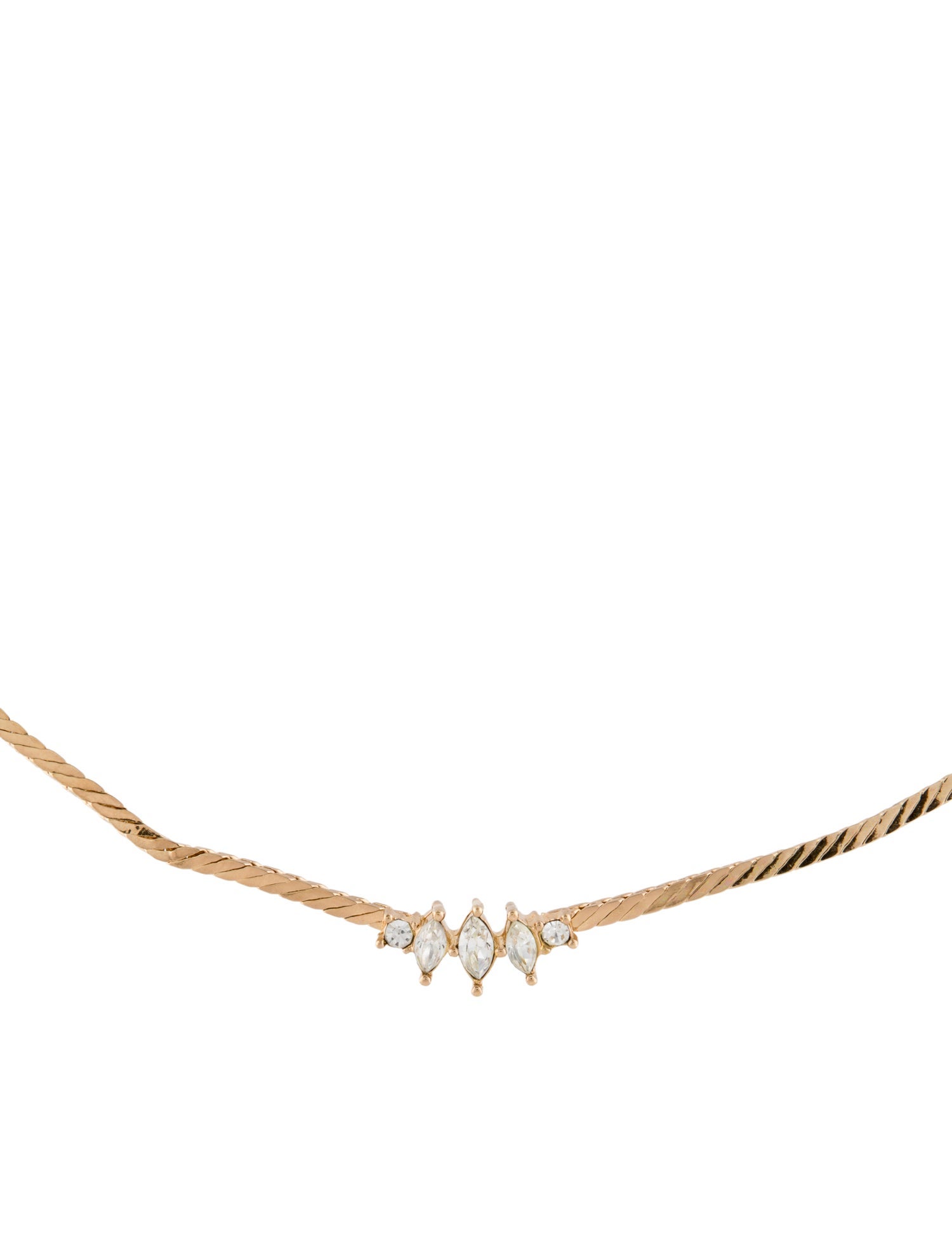 Christian Dior Vintage Crystal Pendant Necklace