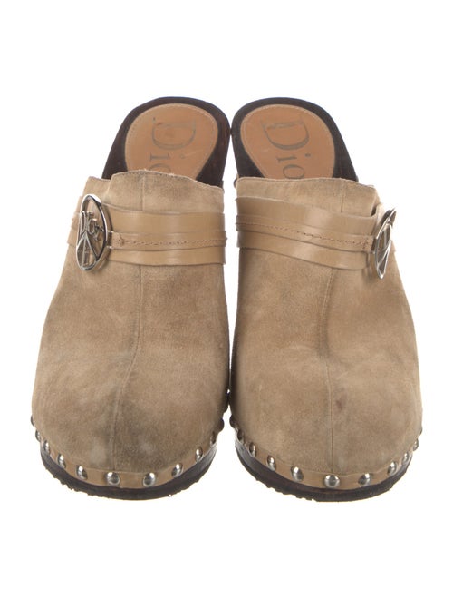 Christian Dior Suede Studded Accents Mules