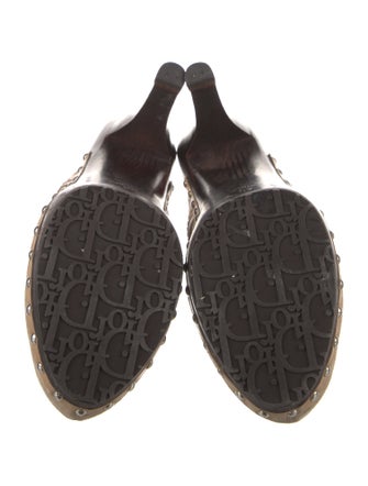 Christian Dior Suede Studded Accents Mules