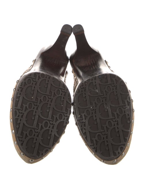 Christian Dior Suede Studded Accents Mules