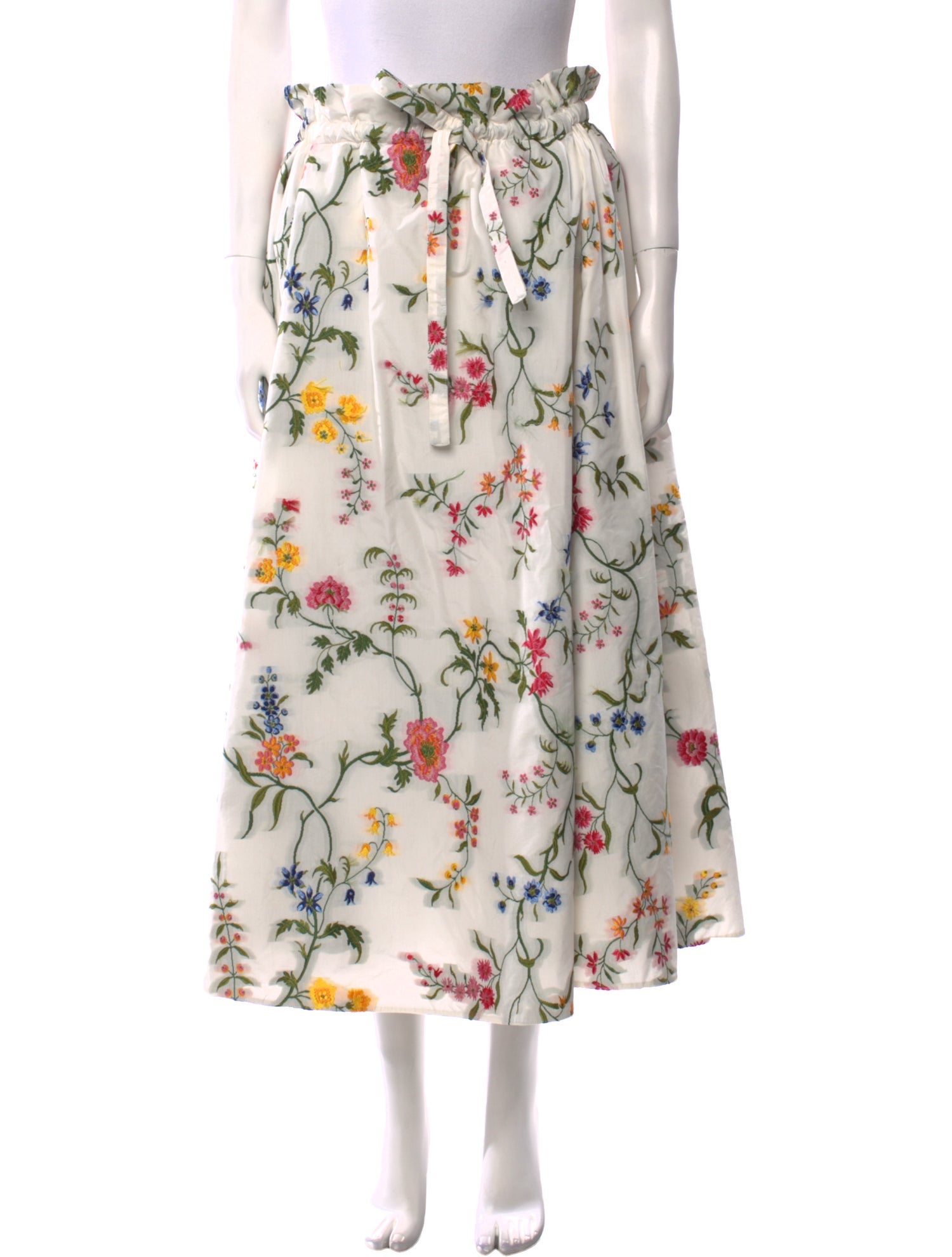 Christian Dior Floral Print Midi Length Skirt w/ Tags