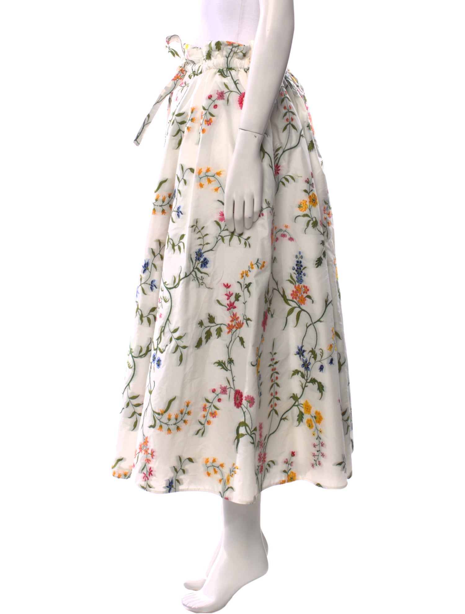 Christian Dior Floral Print Midi Length Skirt w/ Tags