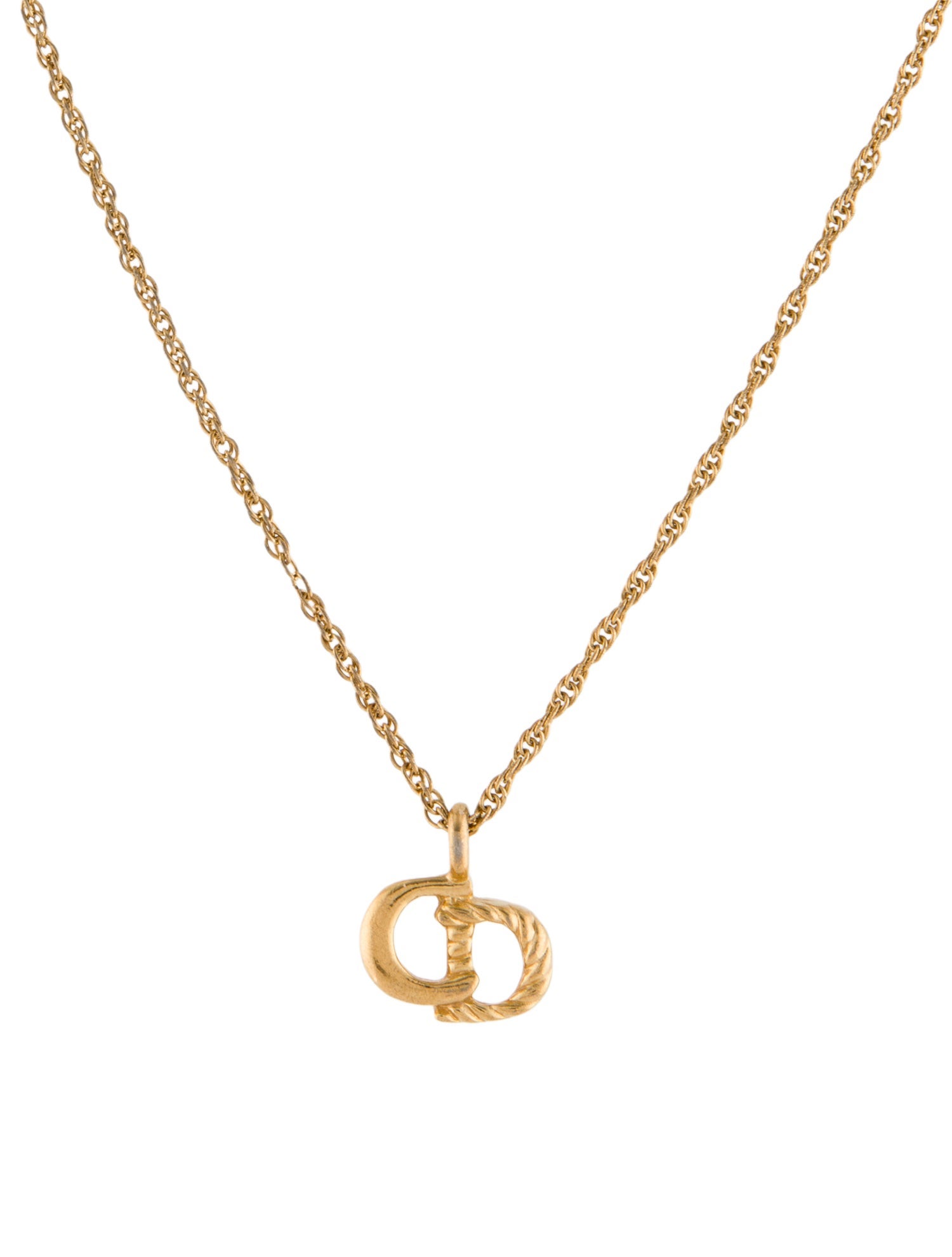 Christian Dior Vintage CD Pendant Necklace