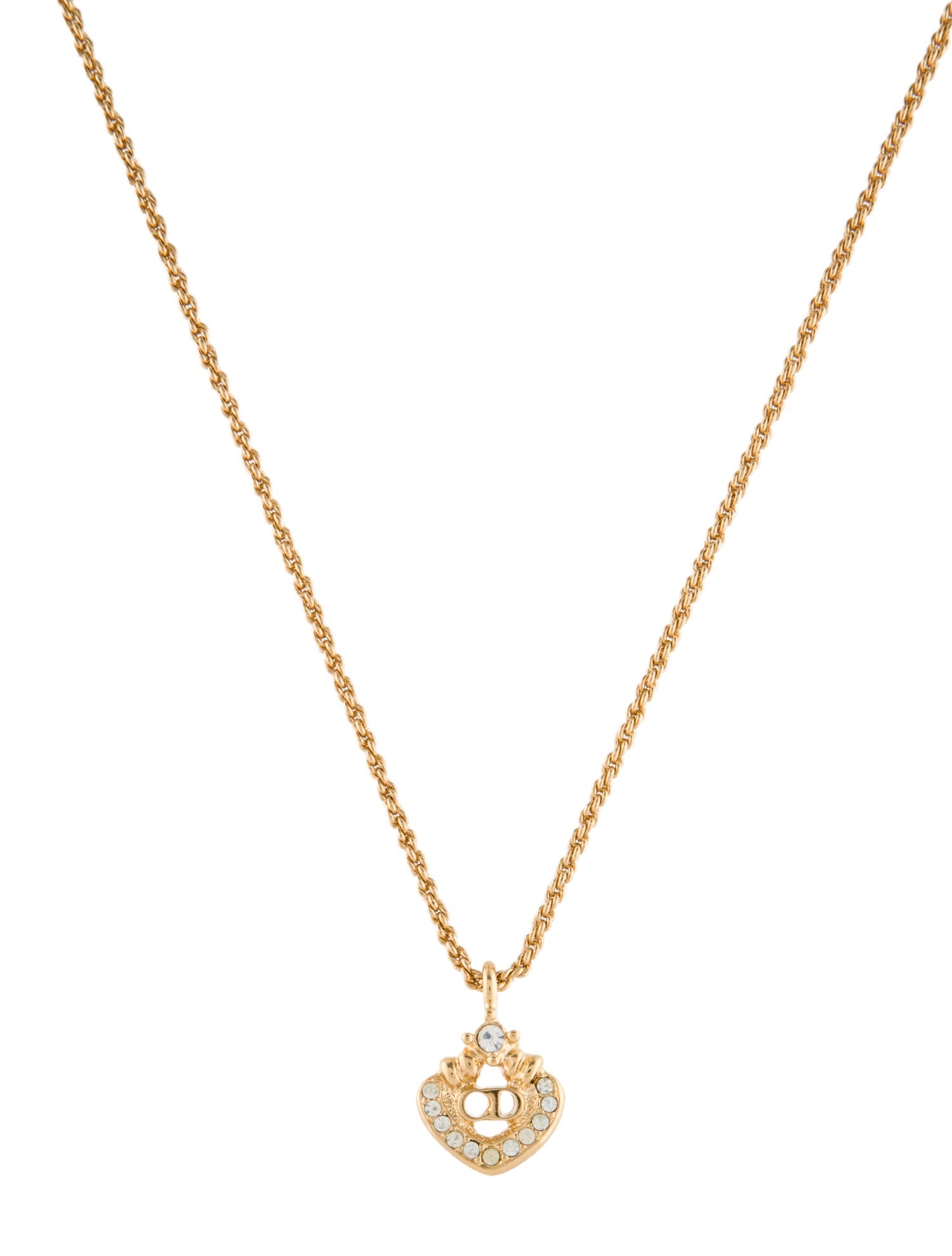 Christian Dior Vintage CD Pendant Necklace