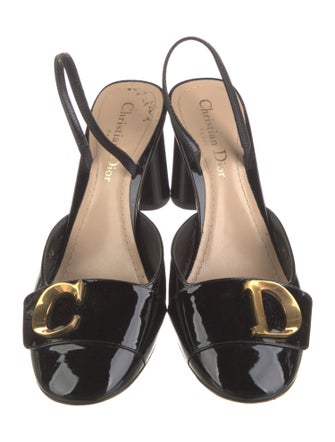 Christian Dior Patent Leather Slingback Pumps