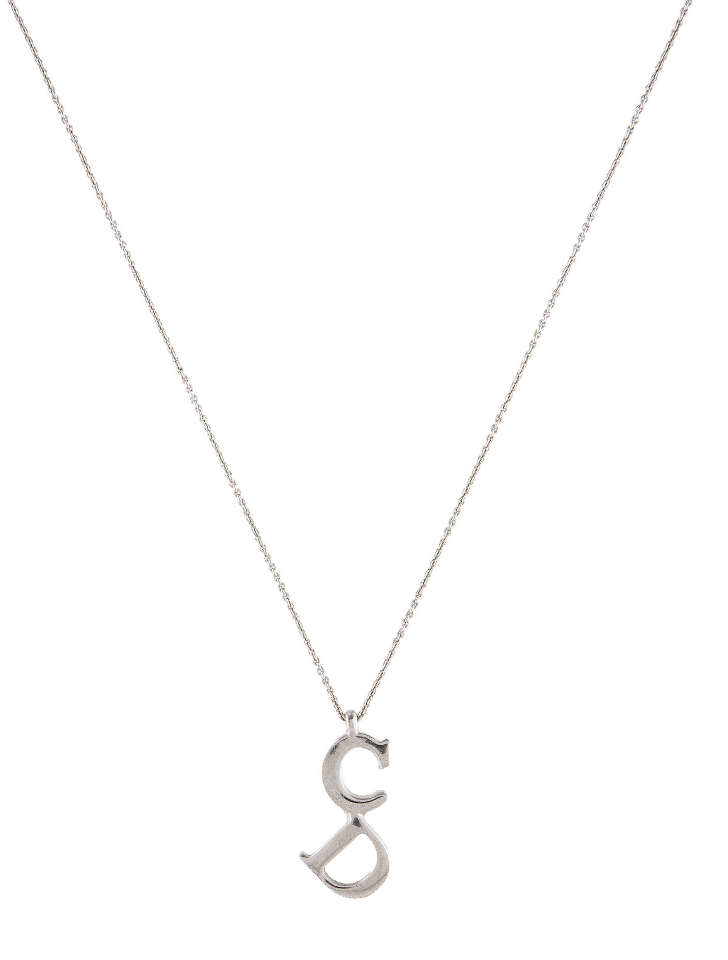 Christian Dior Vintage CD Pendant Necklace