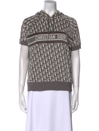 Christian Dior Printed Mock Neck Sweatshirt