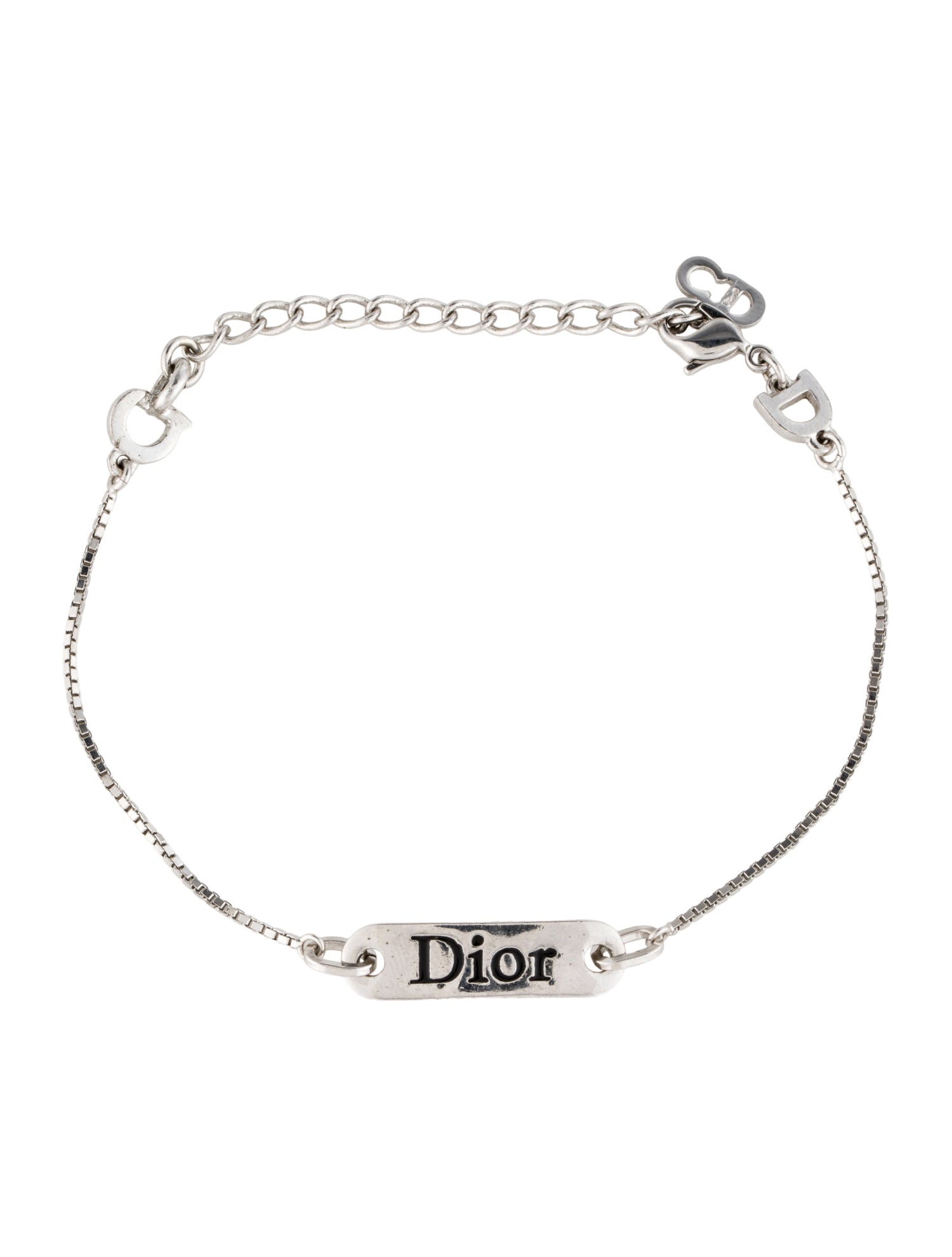 Christian Dior Enamel Logo ID Bracelet