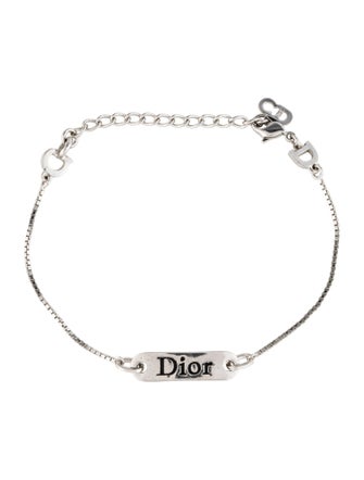 Christian Dior Enamel Logo ID Bracelet