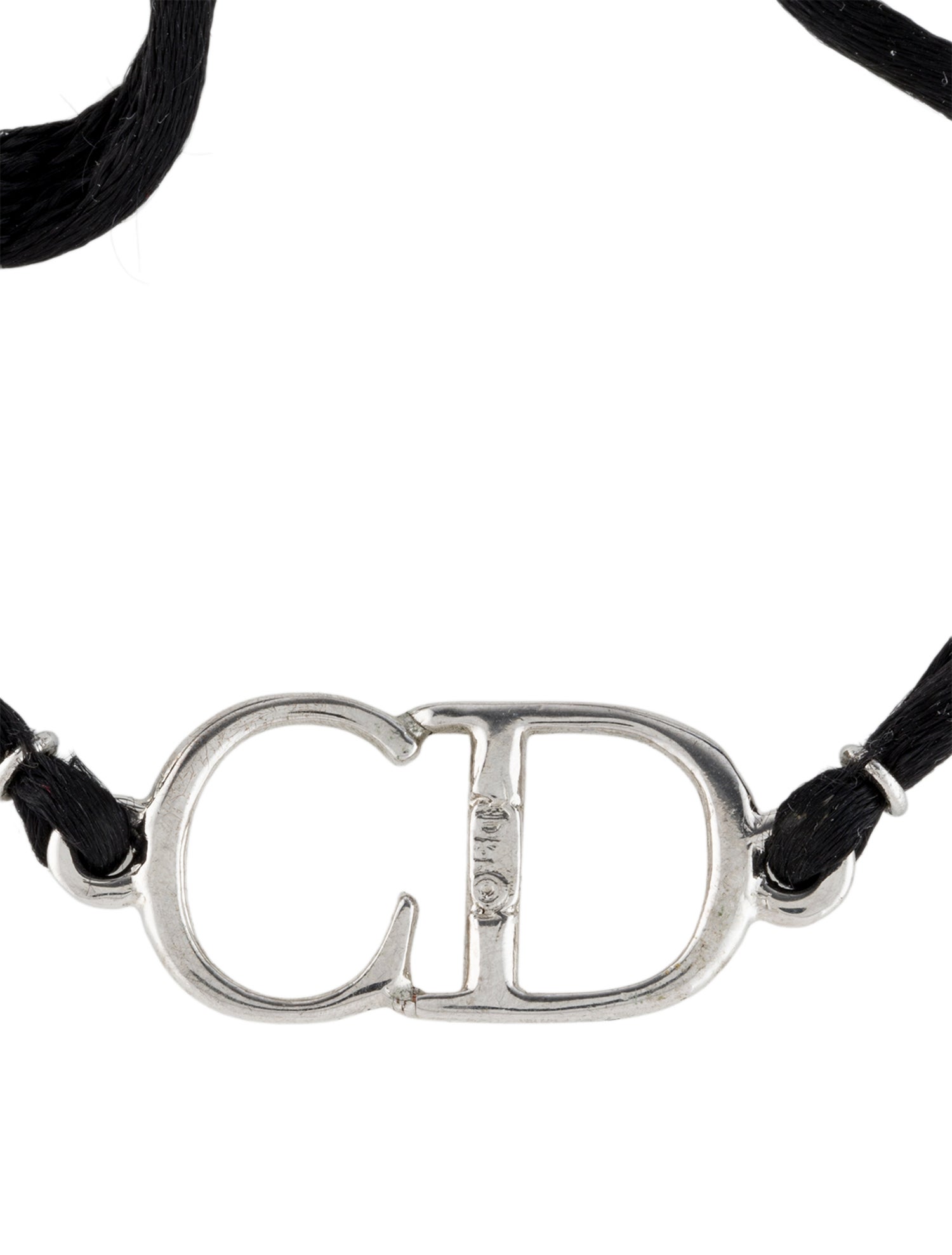 Christian Dior CD Cord Wrap Bracelet - Black Bangle, Bracelets