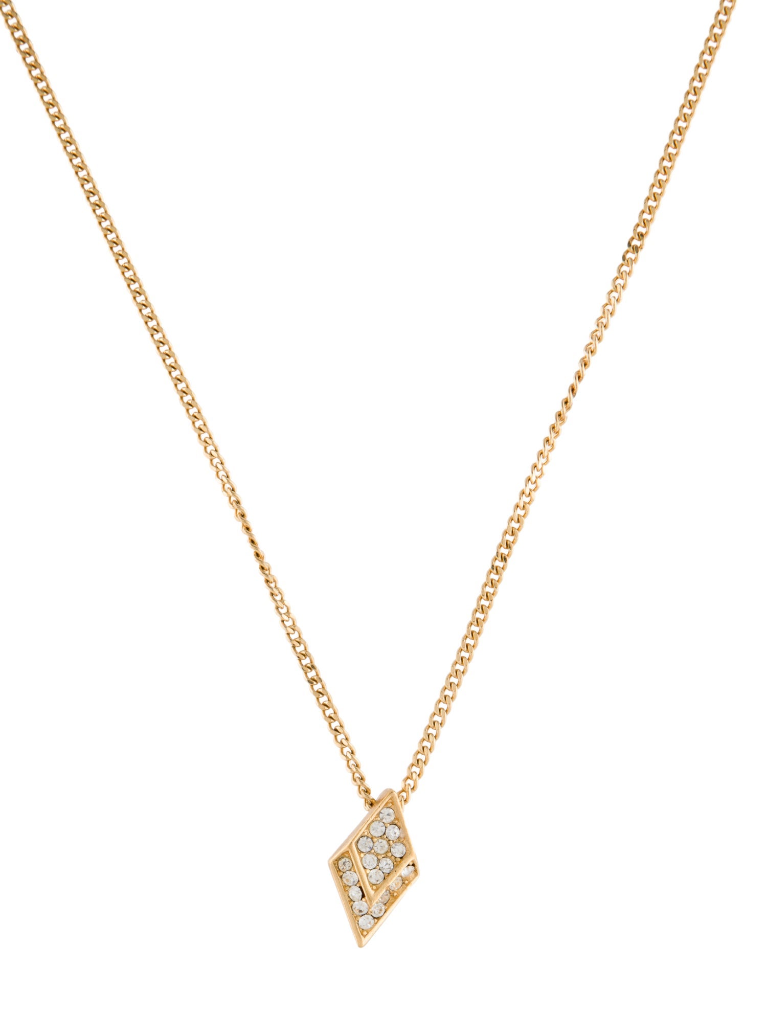 Christian Dior Vintage Crystal Pendant Necklace