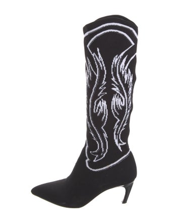 Christian Dior Graphic Print Sock Boots