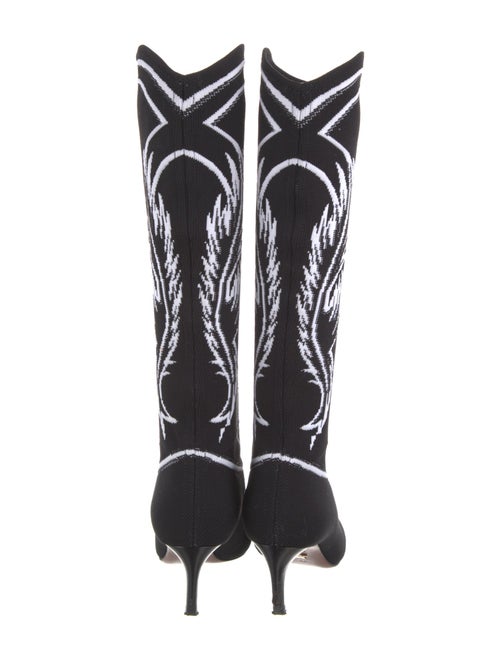 Christian Dior Graphic Print Sock Boots