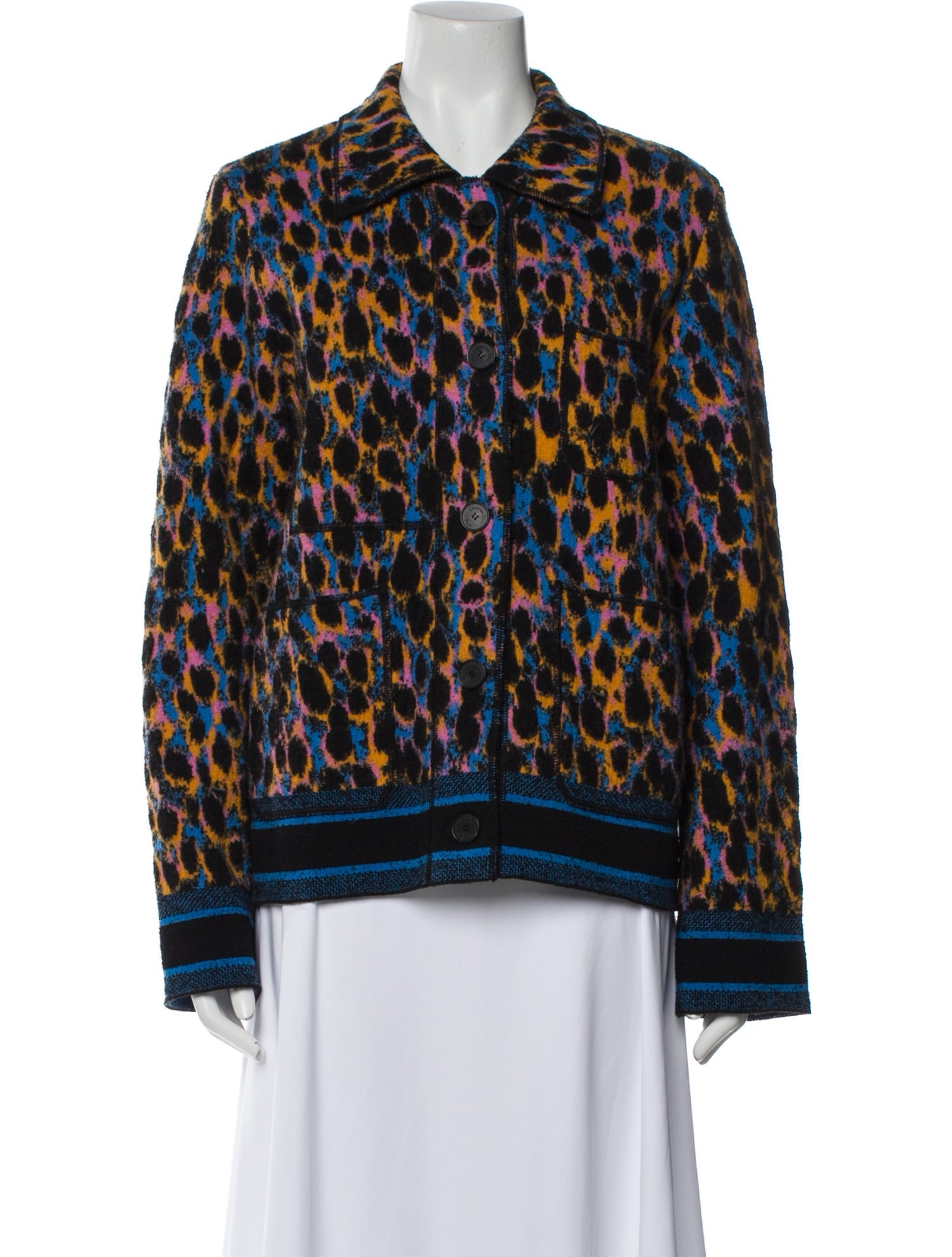 Christian Dior Virgin Wool Animal Print Jacket