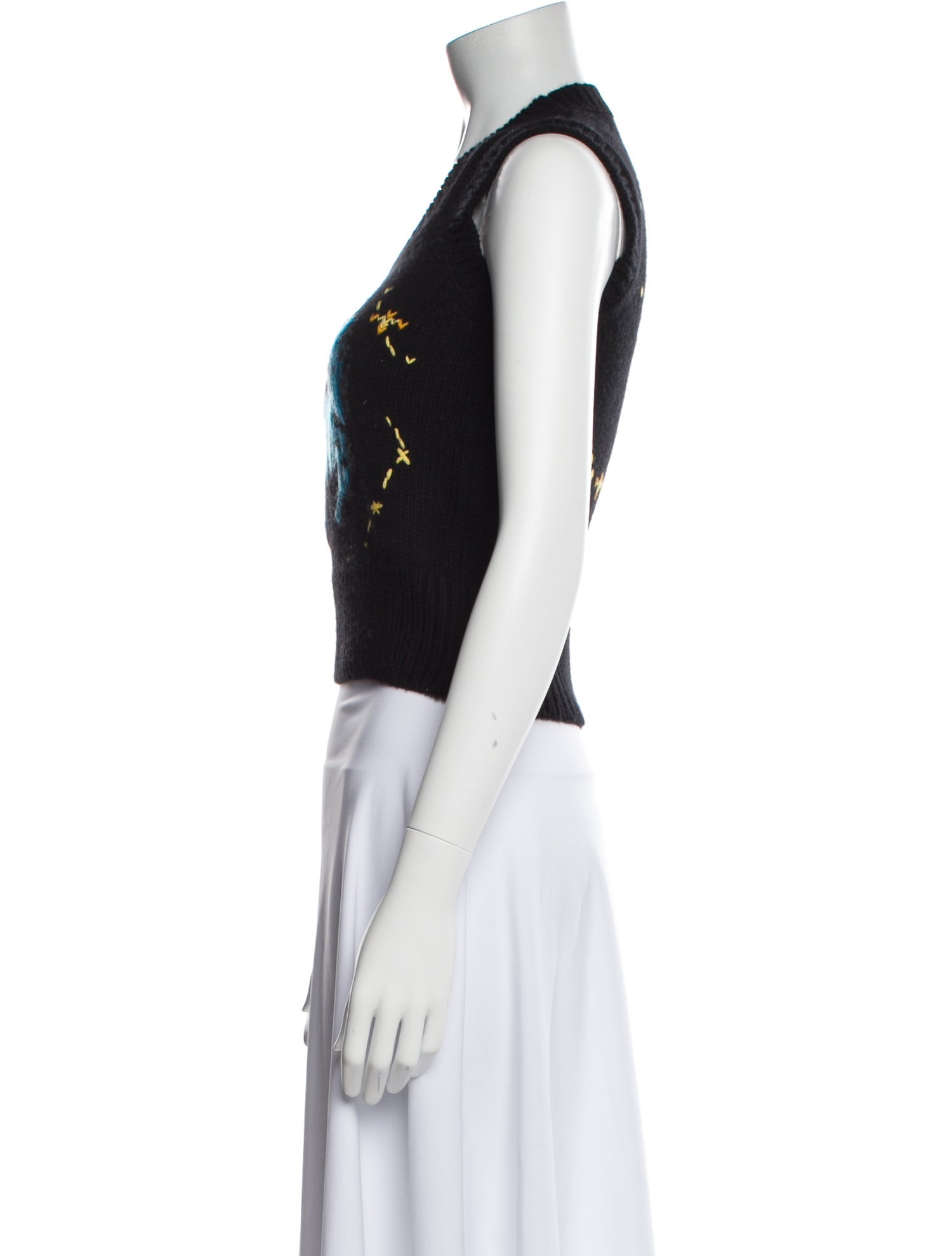 Christian Dior Virgin Wool Graphic Print Sweater