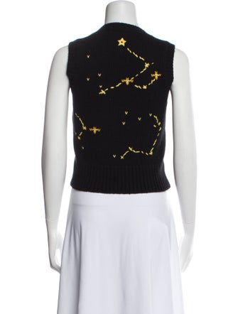 Christian Dior Virgin Wool Graphic Print Sweater