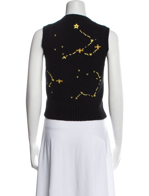 Christian Dior Virgin Wool Graphic Print Sweater