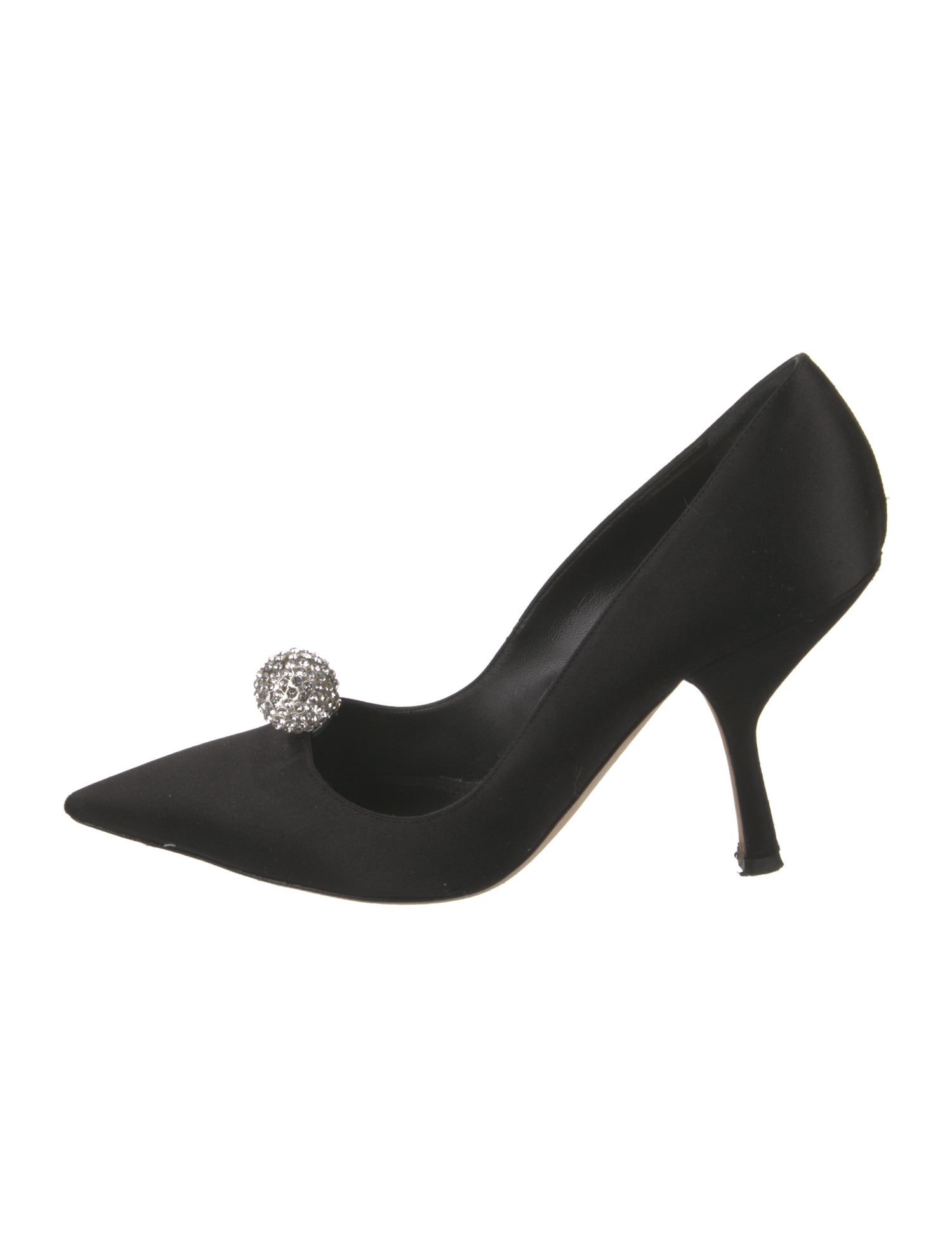 Christian Dior Satin Crystal Embellishments Pumps