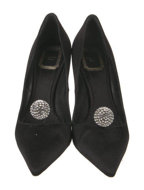 Christian Dior Satin Crystal Embellishments Pumps
