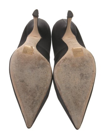 Christian Dior Satin Crystal Embellishments Pumps