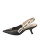 Christian Dior Leather Printed Slingback Pumps