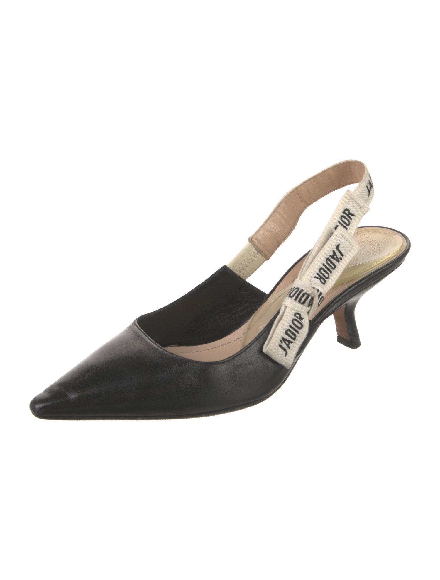 Christian Dior Leather Printed Slingback Pumps