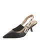 Christian Dior Leather Printed Slingback Pumps