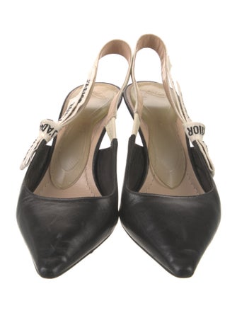Christian Dior Leather Printed Slingback Pumps