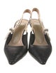 Christian Dior Leather Printed Slingback Pumps