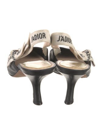 Christian Dior Leather Printed Slingback Pumps