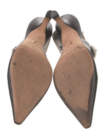 Christian Dior Leather Printed Slingback Pumps
