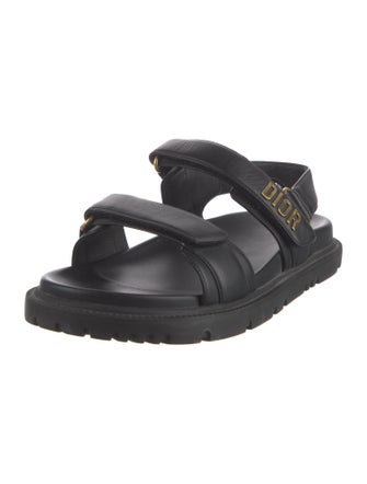 Christian Dior Vegan Leather Slingback Sandals