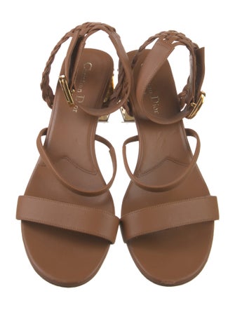 Christian Dior Leather Studded Accents Gladiator Sandals