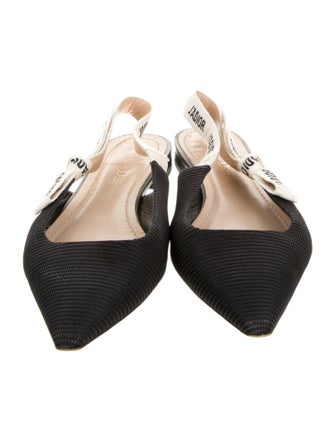 Christian Dior Mesh Printed Slingback Flats