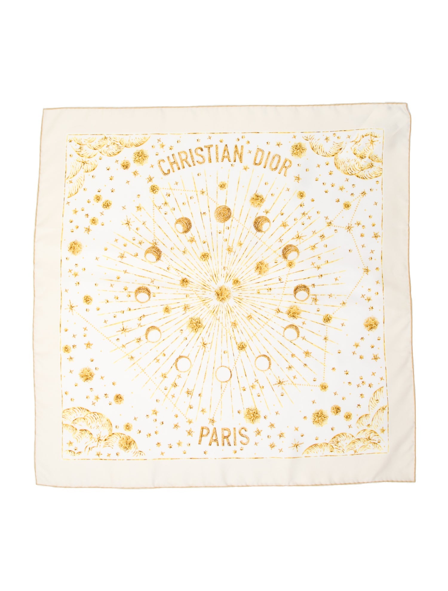 Christian Dior Silk Floral Print Scarf