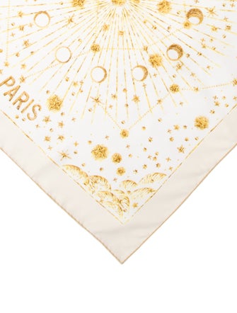 Christian Dior Silk Floral Print Scarf