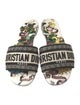 Christian Dior Printed Embroidered Accent Slides