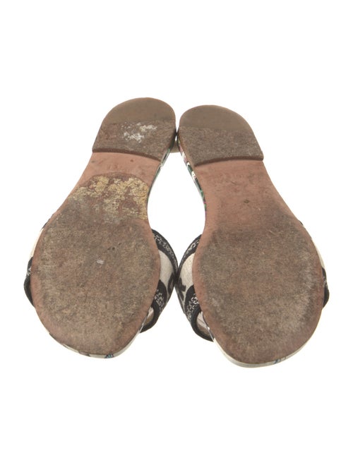 Christian Dior Printed Embroidered Accent Slides