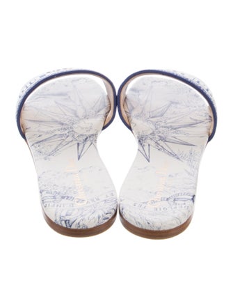 Christian Dior Leather Printed Slides