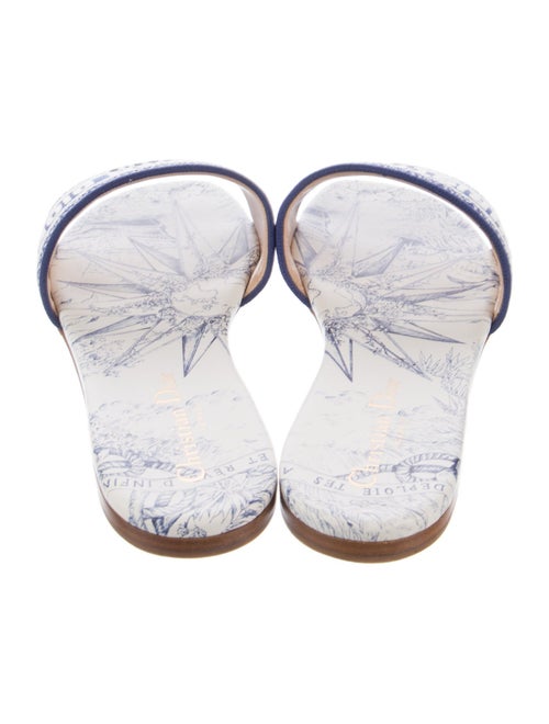 Christian Dior Leather Printed Slides