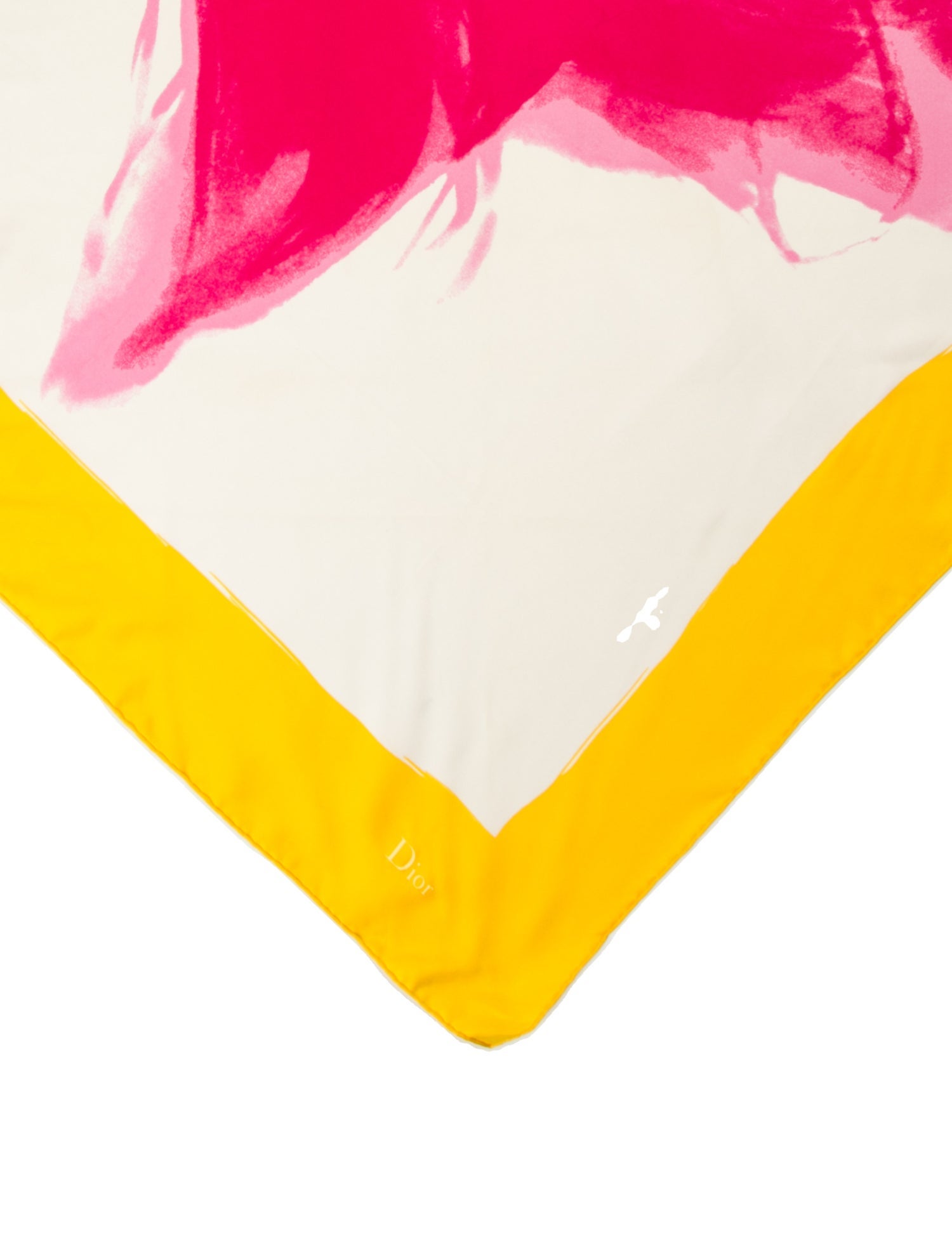 Christian Dior Silk Floral Print Scarf