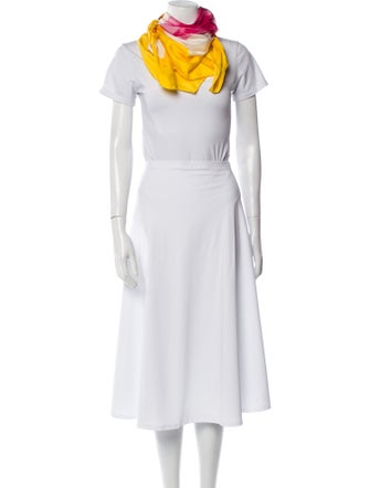 Christian Dior Silk Floral Print Scarf