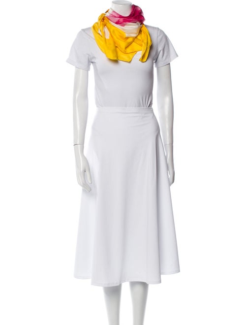 Christian Dior Silk Floral Print Scarf