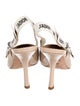 Christian Dior Patent Leather Graphic Print Slingback Pumps