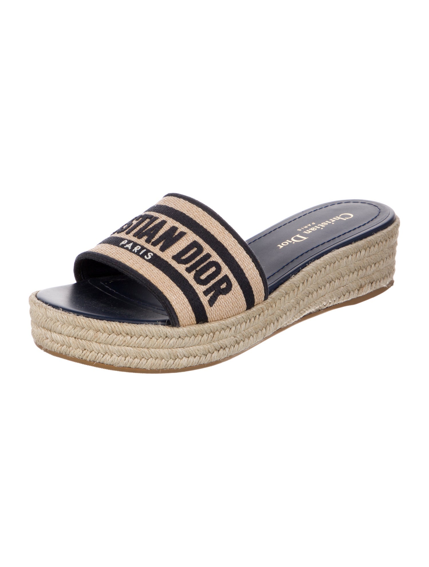 Christian Dior Leather Printed Espadrilles