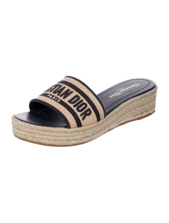 Christian Dior Leather Printed Espadrilles
