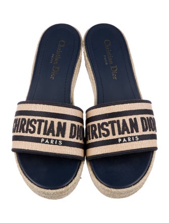 Christian Dior Leather Printed Espadrilles