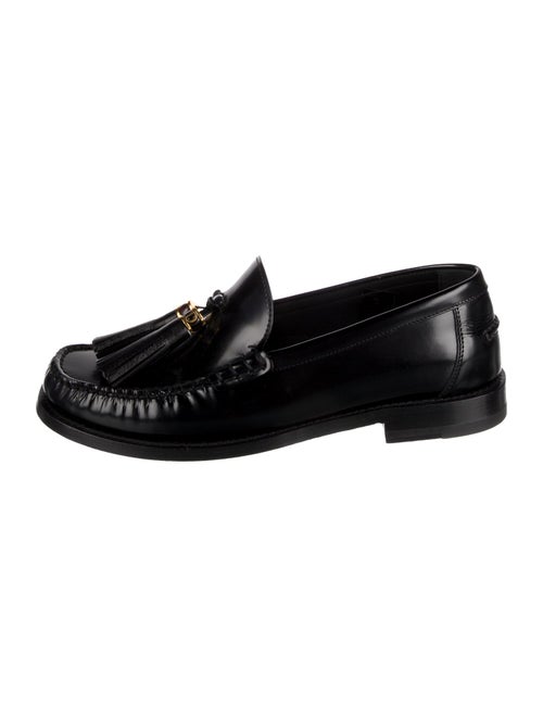 Christian Dior Patent Leather Tassel Accents Loafers