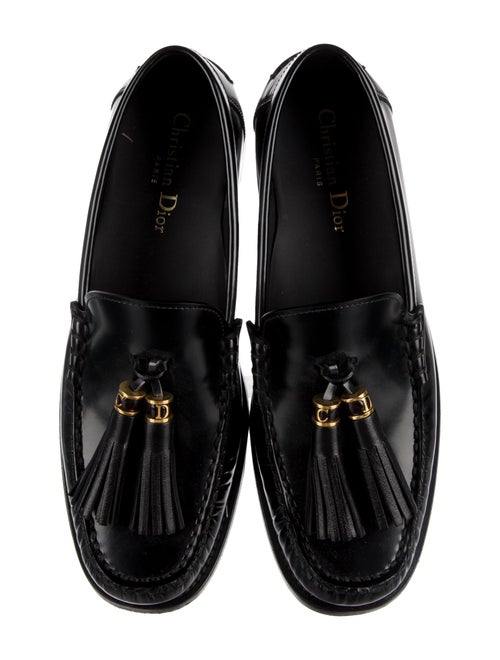 Christian Dior Patent Leather Tassel Accents Loafers