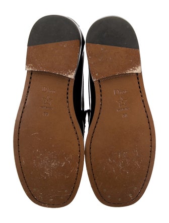 Christian Dior Patent Leather Tassel Accents Loafers